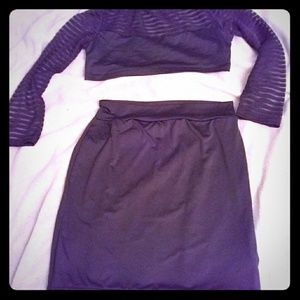 Crop Top/Skirt Set